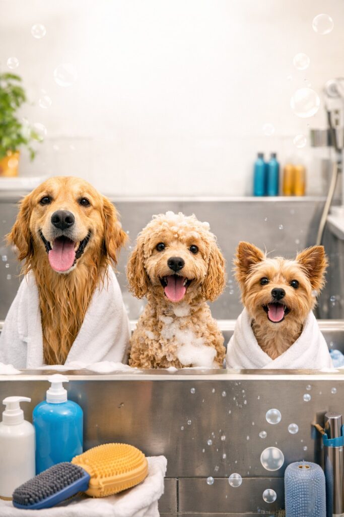 dog bathing, bathe your dog