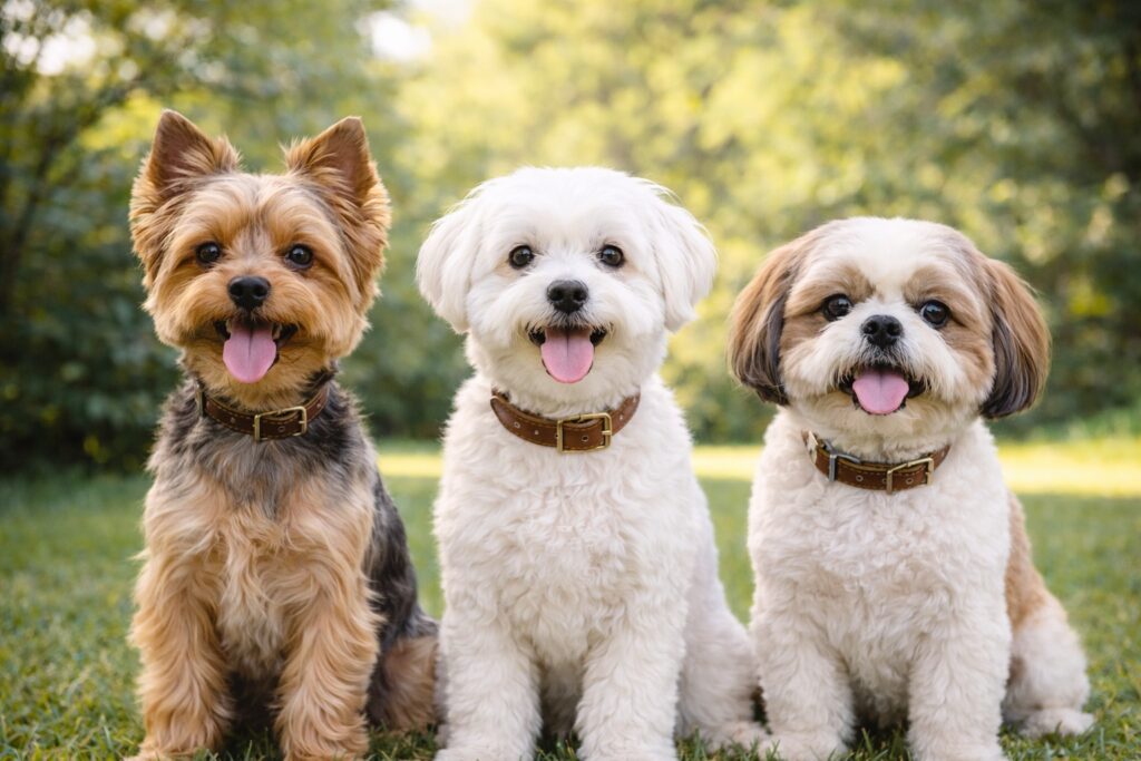 Yorkie, Yorkshire Terrier, Maltese, Shih Tzu